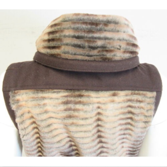 JAVIER SIMORRA brown faux fur vest size 4 - Picture 7 of 8